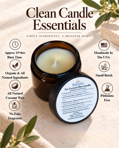 2oz All Natural Coconut Wax Candles (4pk)