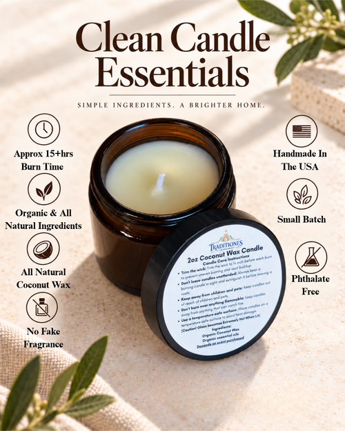 2oz All Natural Coconut Wax Candles (4pk)